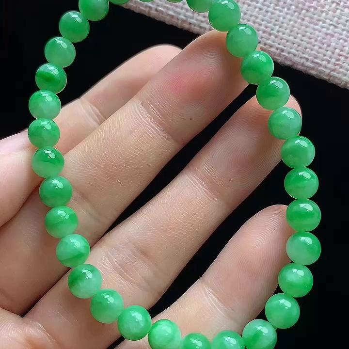 缅甸翡翠手串玉手串天然玉石A货