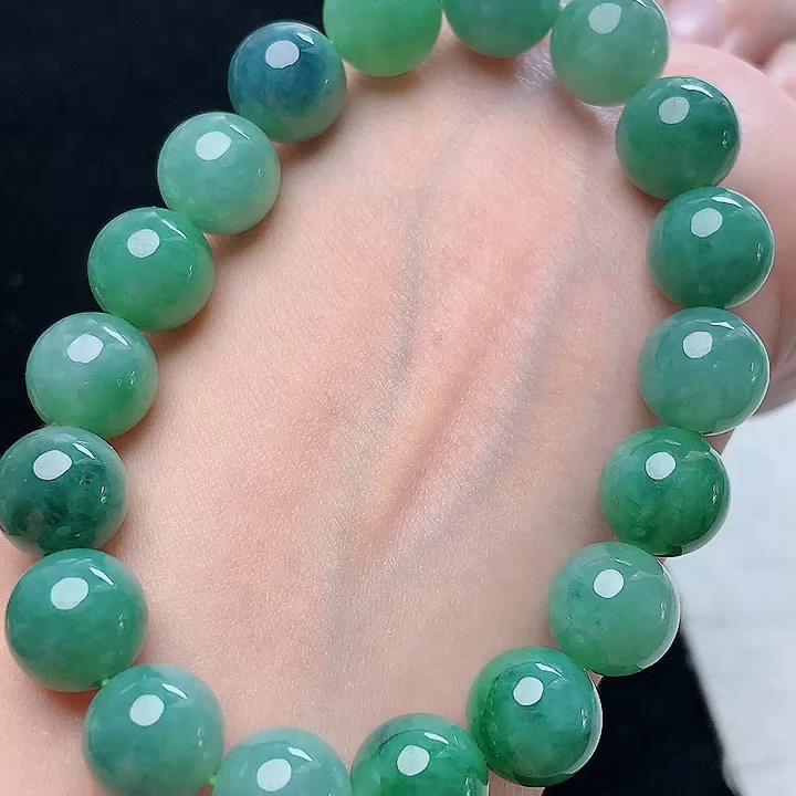 缅甸翡翠手串玉手串天然玉石A货