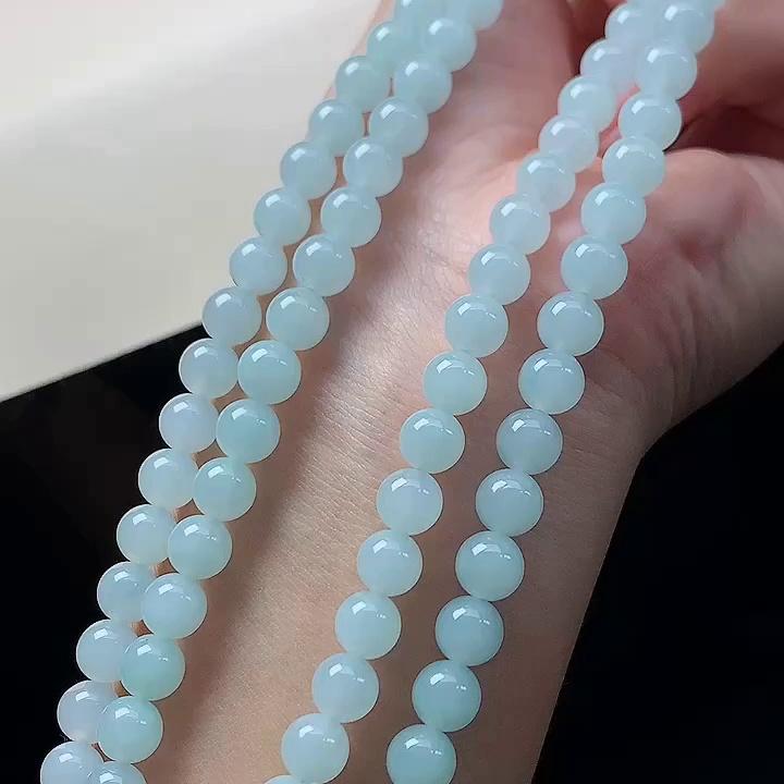 缅甸翡翠项链玉项链天然玉石A货