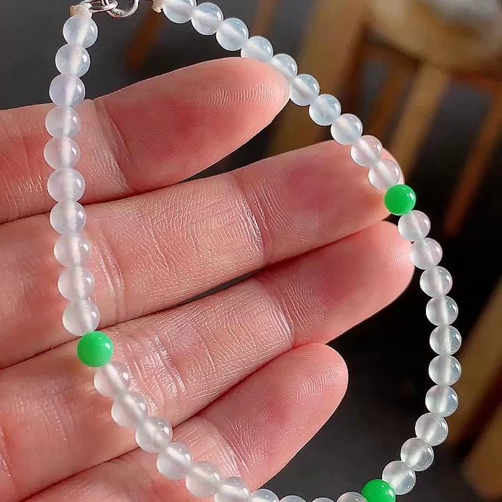 缅甸翡翠手串玉手串天然玉石A货