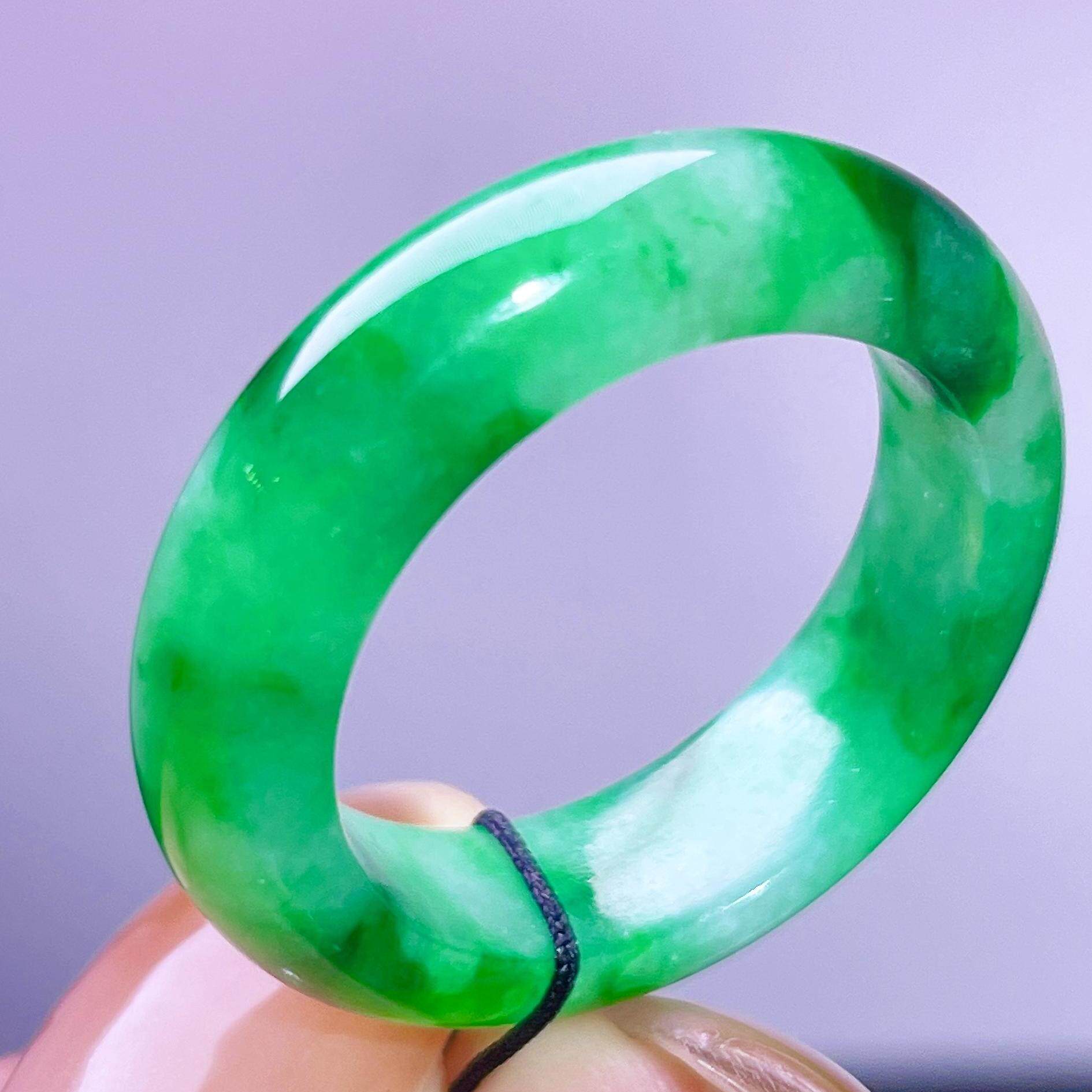 缅甸翡翠指环玉吊坠天然玉石A货冰种辣绿收藏老坑高档正品0601