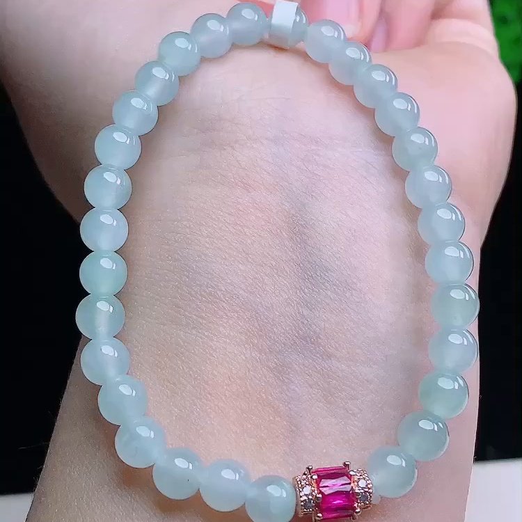缅甸翡翠手串玉手串天然玉石A货