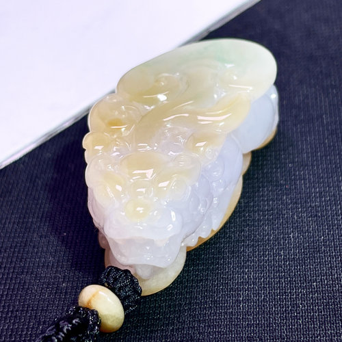 缅甸翡翠貔貅玉吊坠天然玉石A货
