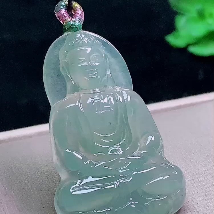 缅甸翡翠大日如来玉吊坠天然玉石A货冰种老坑正品礼物高档0107