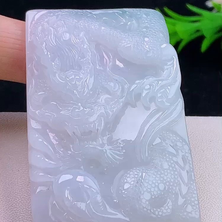 缅甸翡翠龙牌玉吊坠天然玉石A货冰种新款高档老坑礼物正品0104