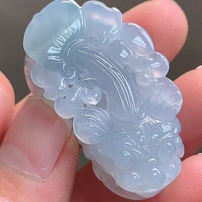 缅甸翡翠貔貅玉吊坠天然玉石A货