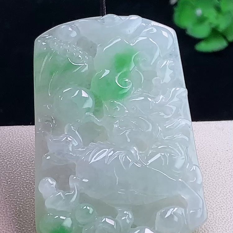 缅甸翡翠麒麟玉吊坠天然玉石A货冰种飘绿正品高档新款证书0113,珠宝/钻石/翡翠,颈饰,淘宝优惠券,粉丝福利购,淘宝优惠卷