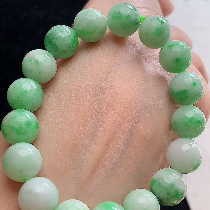 缅甸翡翠手串玉手串天然玉石A货冰种飘绿证书高档礼物老坑0114,珠宝/钻石/翡翠,手链/手串,淘宝优惠券,粉丝福利购,淘宝优惠卷