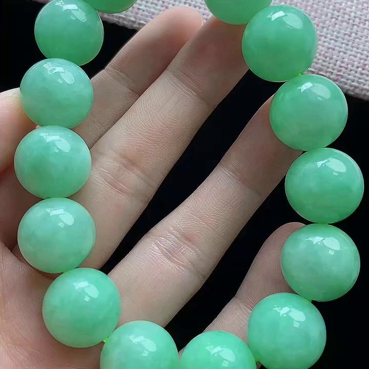 缅甸翡翠手串玉手串天然玉石A货