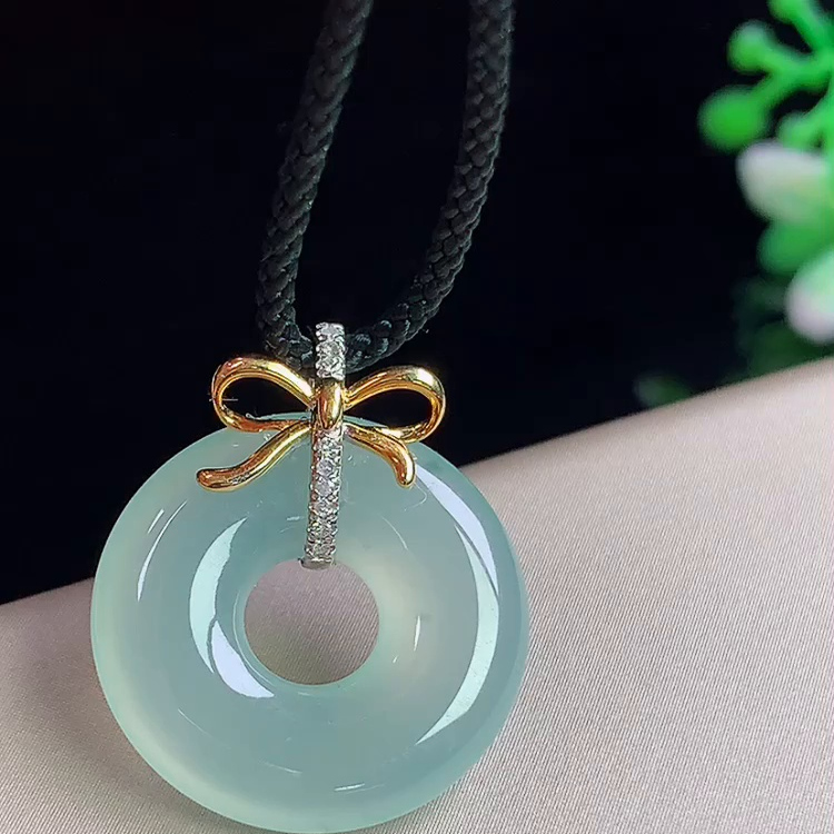 缅甸翡翠戒指镶金玉戒指天然玉石