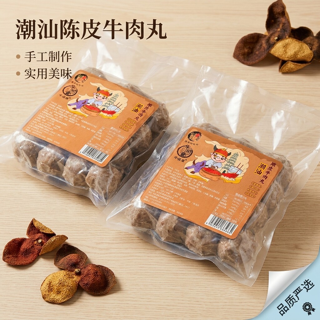 潮汕陈皮牛肉丸手打陈皮潮汕牛肉丸潮汕正宗牛肉丸潮汕手打正宗