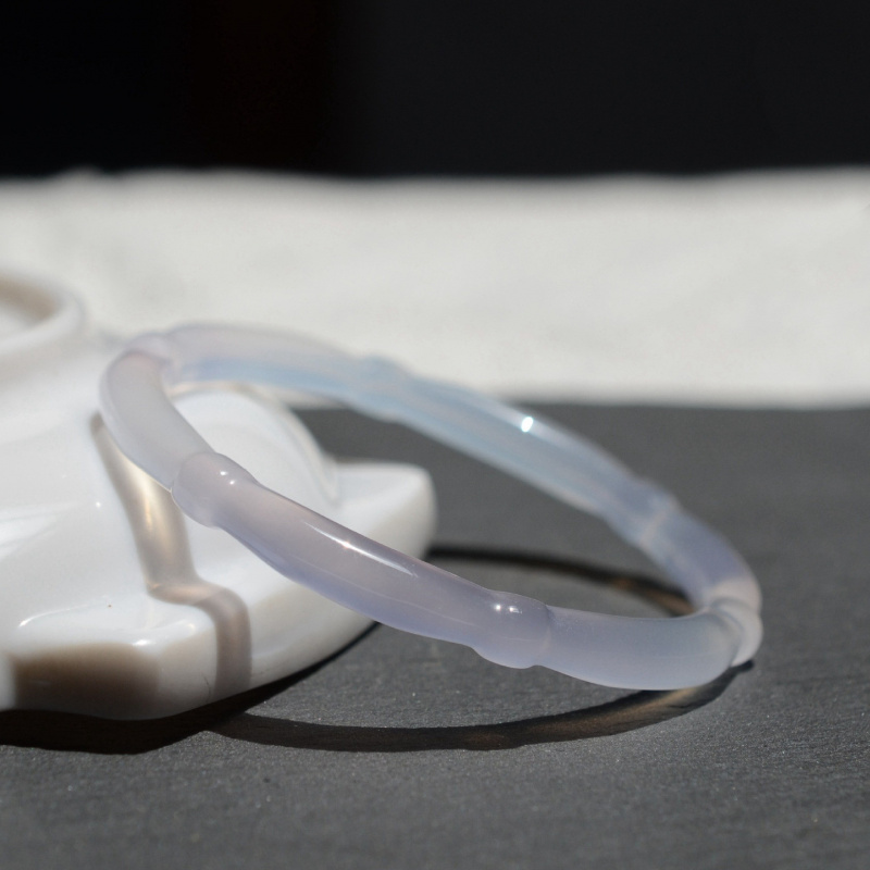 紫罗兰冰种细条手镯35