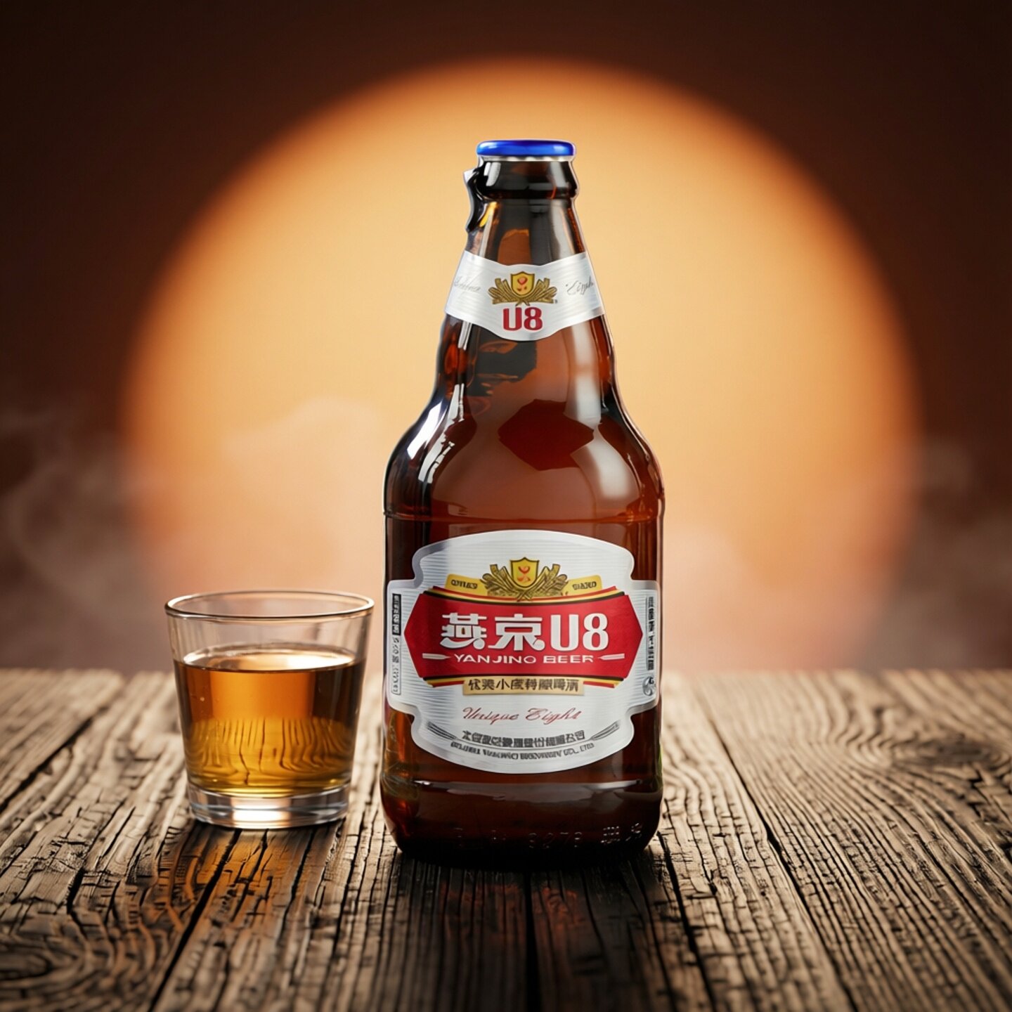 燕京U8啤酒小度特酿8&deg;P500ml*12瓶整箱玻璃瓶装低度啤酒官方正品