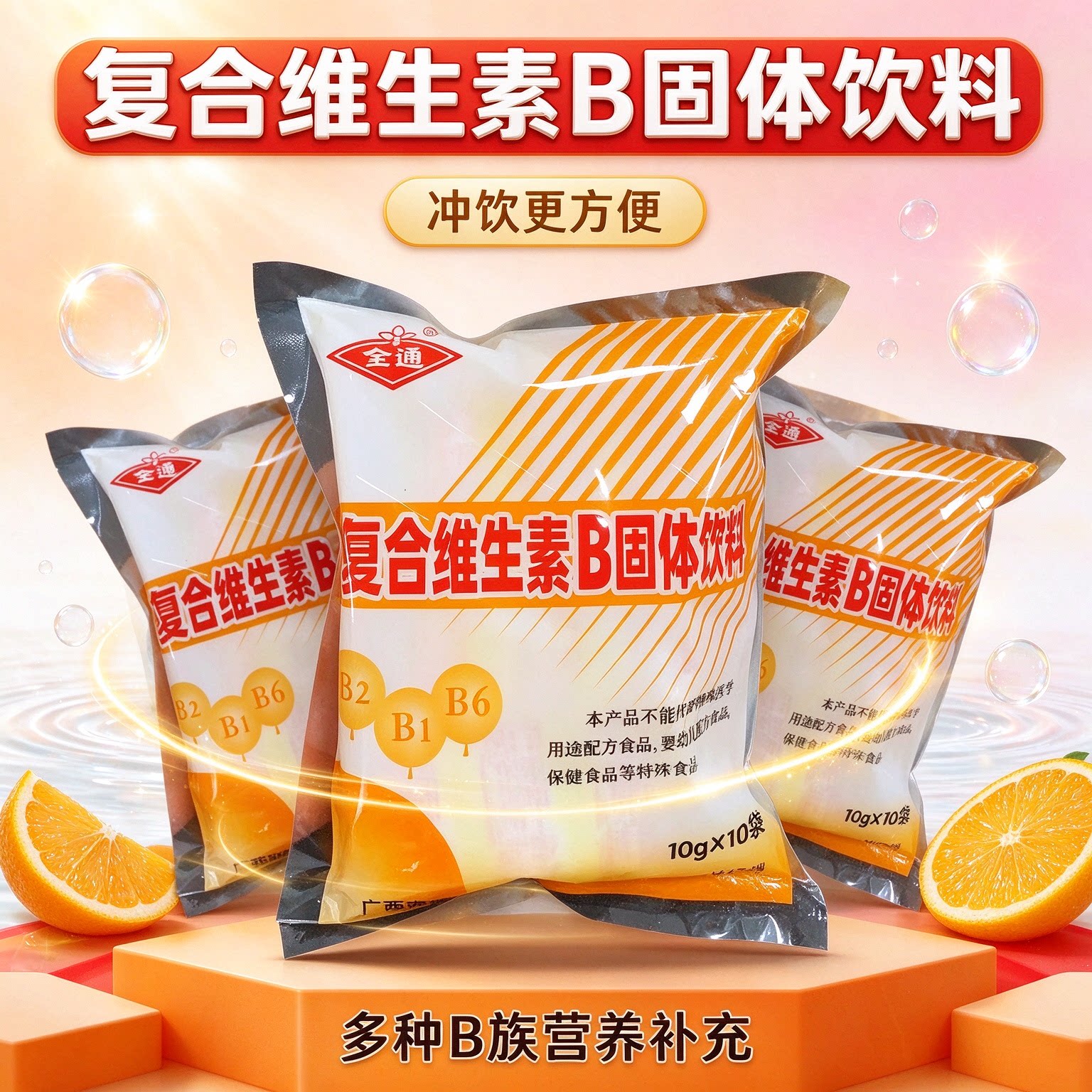复合维生素b颗粒固体饮料B族冲剂儿童全通三九低负担饮品正品
