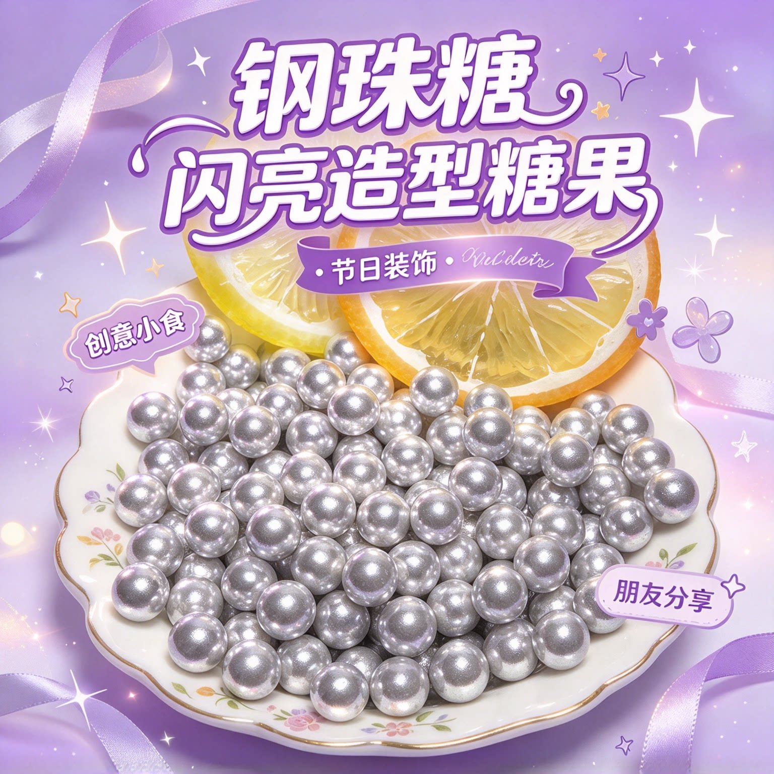 钢珠糖可乐味可食用蛋糕装饰小银怀旧搞笑恶搞diy网红搞怪薄荷