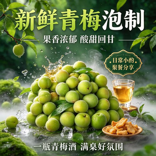 轻加工青梅鲜果泡酒半成品开胃精选零食酸梅子专用野生酿酒蜜饯