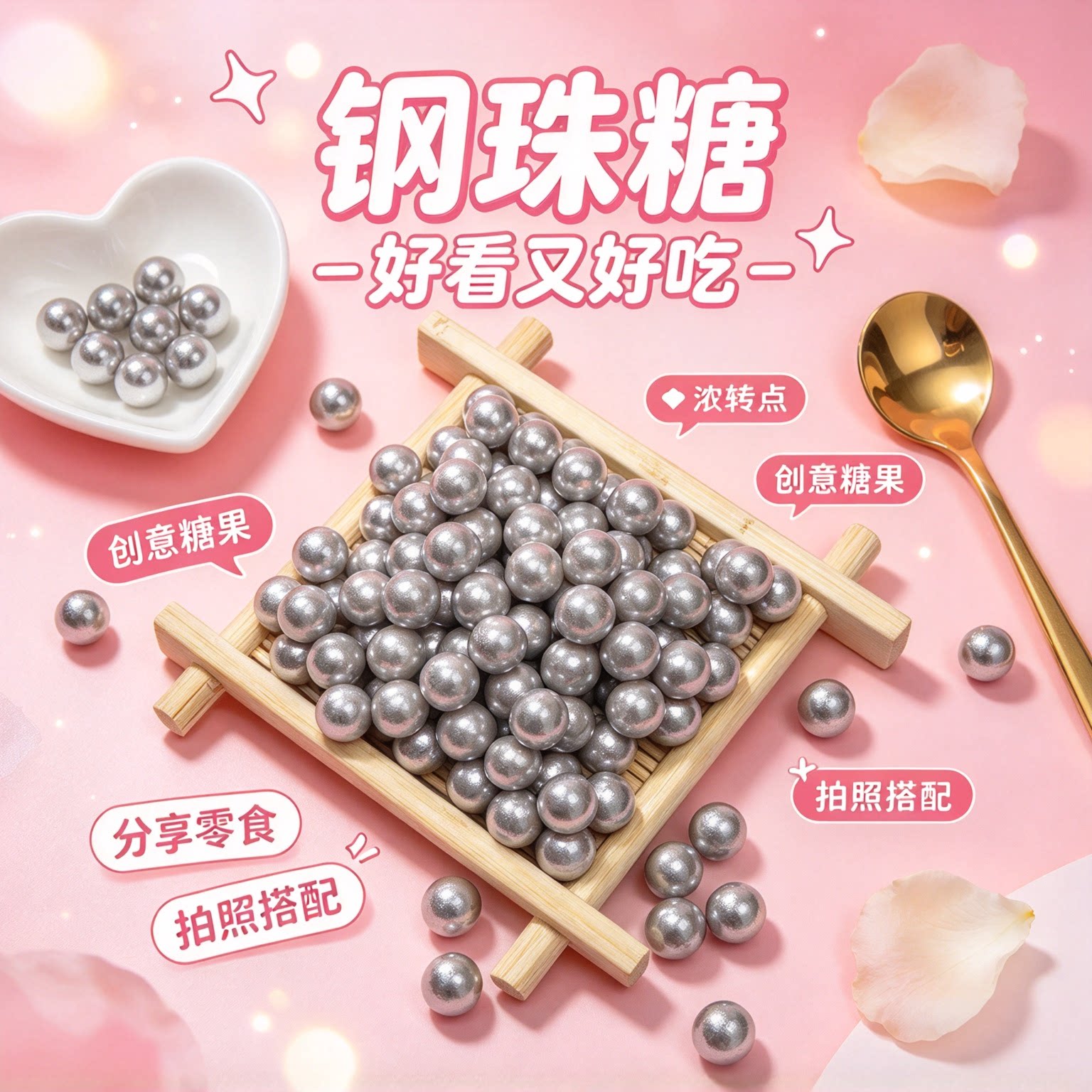 钢珠糖可乐味可食用弹冰淇淋装饰搞笑儿童糖果小银怀旧整蛊日本