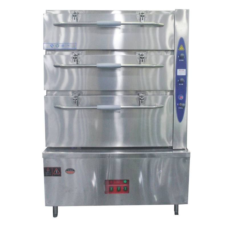 三门海鲜蒸柜餐饮厨房设备燃气蒸箱酒店食堂工程款三门蒸柜