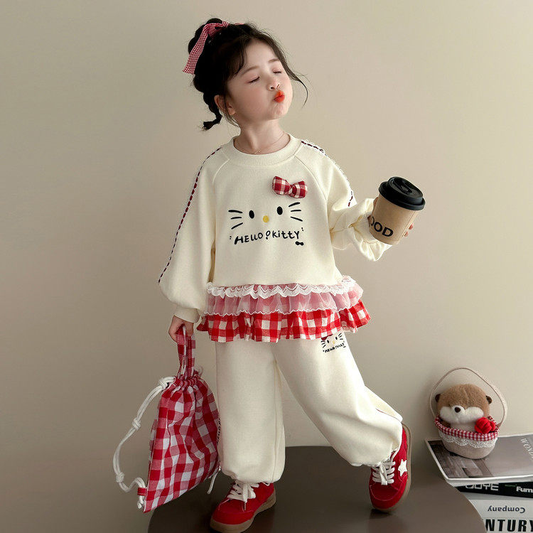 女童秋装套装2025新款女宝宝超好看衣服女孩两件套儿童秋天衣服潮