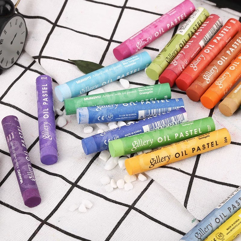 韩国盟友大师级油画棒套装72色120色精致木盒装软性油性蜡笔重彩