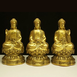 铜释迦佛释迦摩尼佛像铜摆件如来佛铜三宝佛阿弥陀佛药师佛