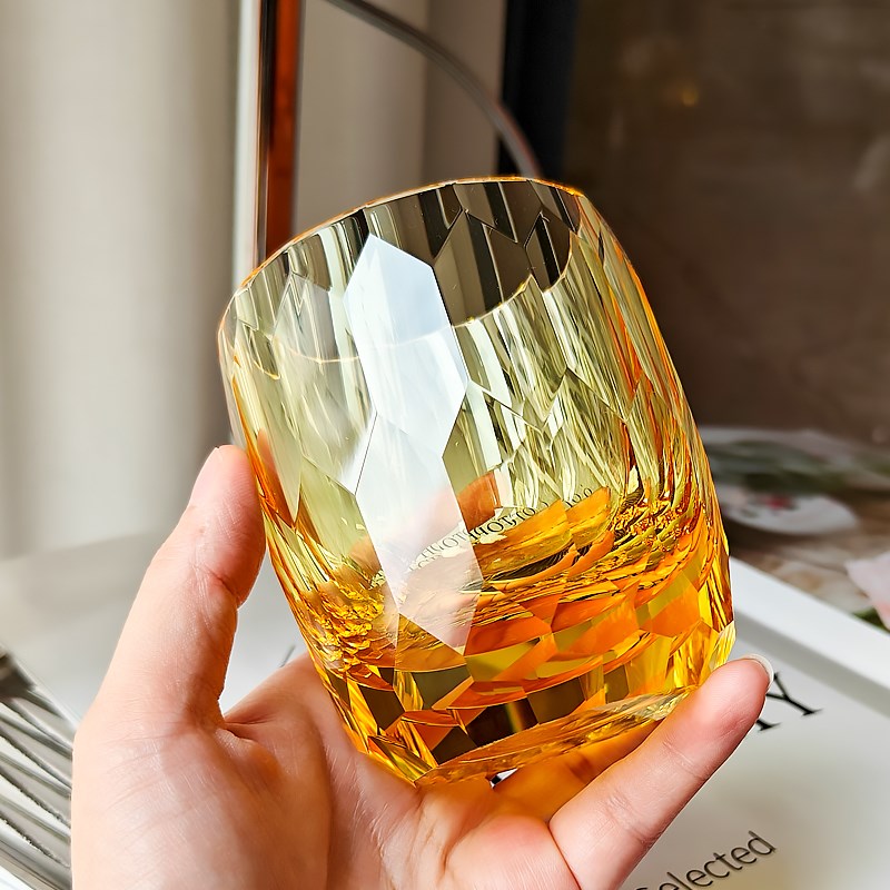 【星钻】轻奢高级感K9水晶日式威士忌洋酒杯子高端礼物玻璃冷水杯