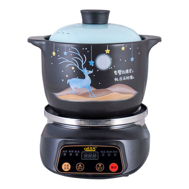 插电砂锅分体式汤粥煲陶瓷电炖砂锅煮粥神器煲汤明火全自动电砂锅