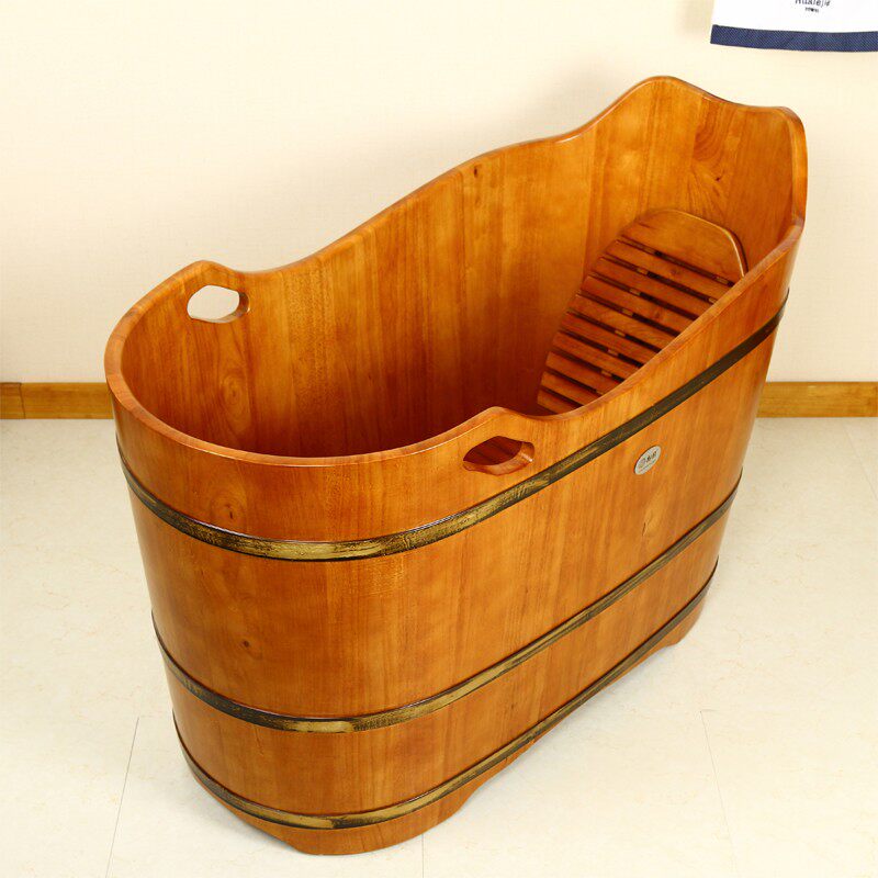 尚田1米2长大型泡澡木桶浴桶成人洗澡桶沐浴桶家用实木浴缸百合桶