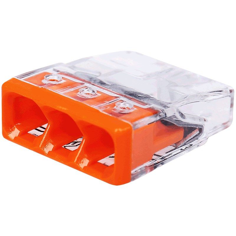 WAGO万可2273-203整盒100只一分二接线端子电线快速接头连接器