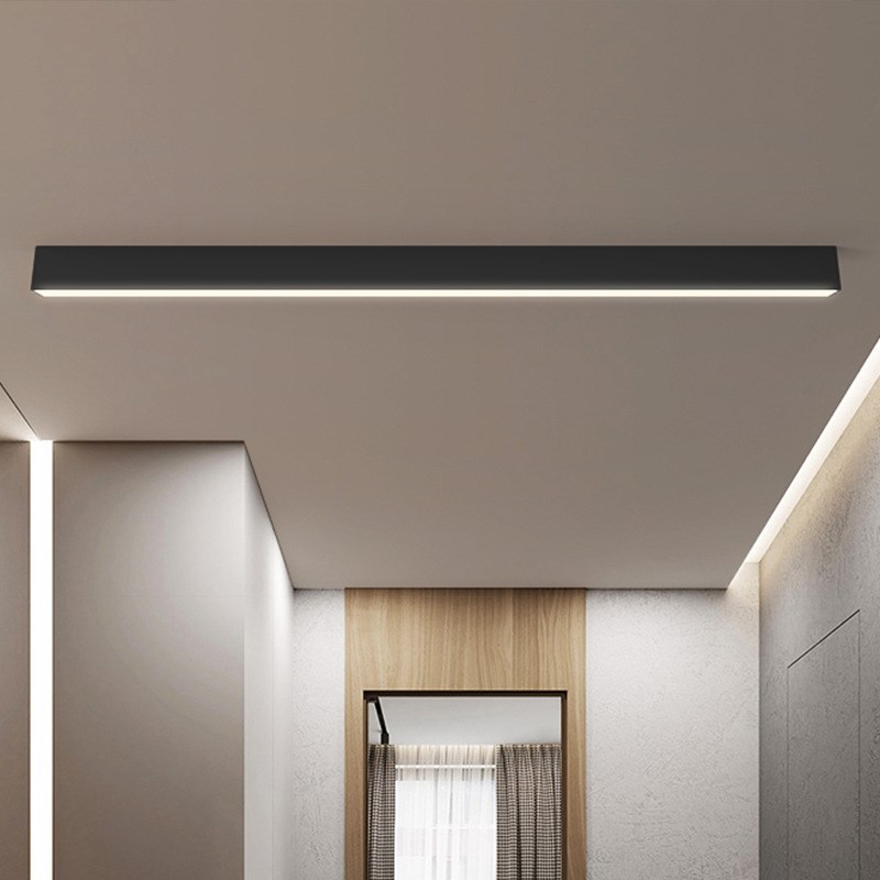 【严选】天花板一字长条灯吸顶灯明装线性灯极简餐厅卧室led灯具