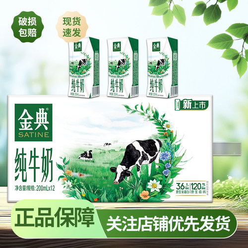 11月伊利金典纯牛奶250*12盒