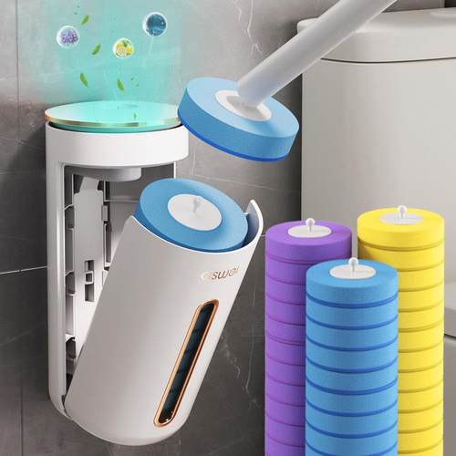 德国一次性马桶刷替换刷头家用无死角洗厕所刷子新款神器壁挂清洁