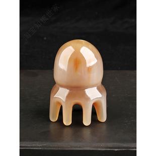 防大齿宽齿脱发梳 纯按摩抓头疗法经络梳 正品 天然牦牛角洗发梳