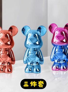 轻奢摆件小熊网红小熊客厅装饰酒柜摆设品牌品质家居饰品