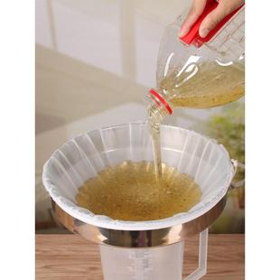 漏斗宽口大口径不锈钢厨房蜂蜜奶茶白酒葡萄酒过滤器带超细过滤网