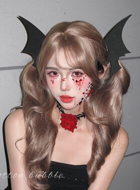 暗黑小魔女万圣节恶魔角头饰发夹
