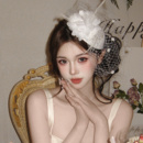 民国千金 复古白色网纱礼帽女新娘气质面纱头饰名媛宴会礼服发饰