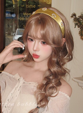 贵气重工黄色缎带宽边发箍新款女轻奢复古闪钻头箍高级压发卡发饰