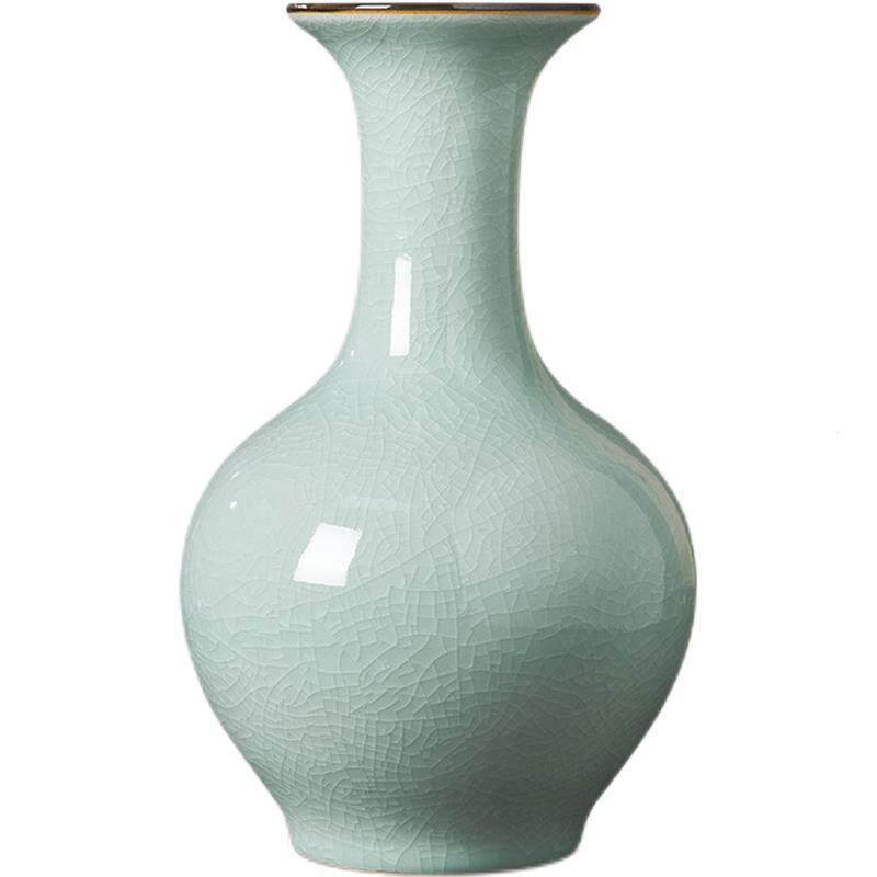 景德镇陶瓷仿古小花瓶摆件餐桌插花新中式家居客厅装饰品工艺瓷器