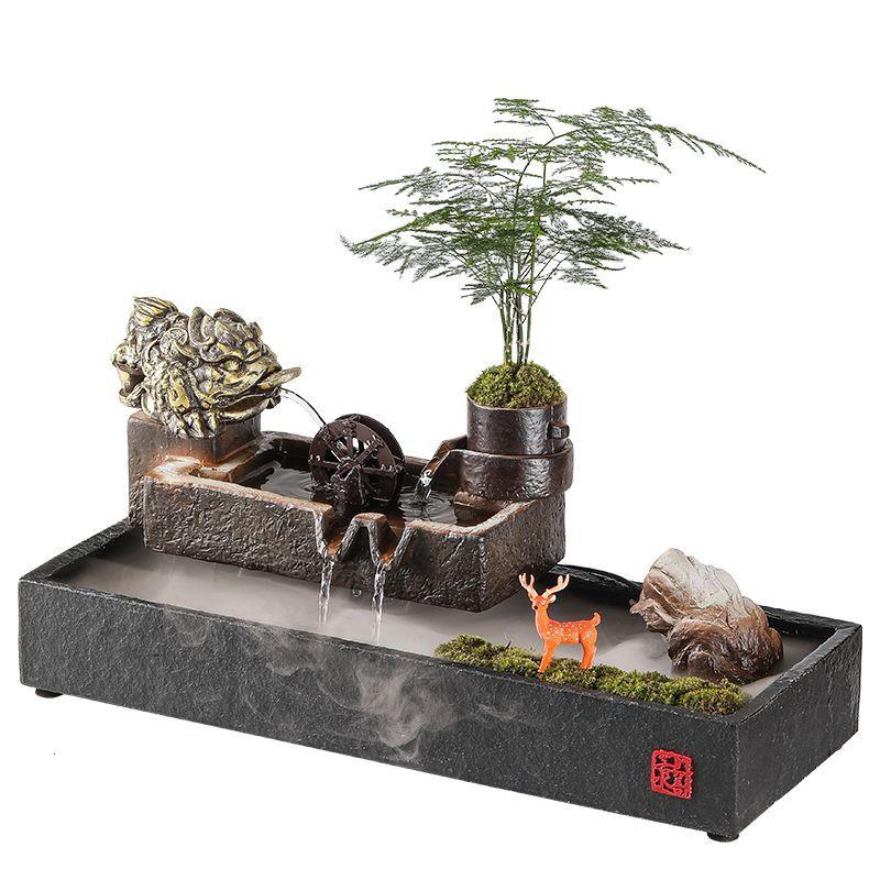 创意招财流水摆件金蟾陶