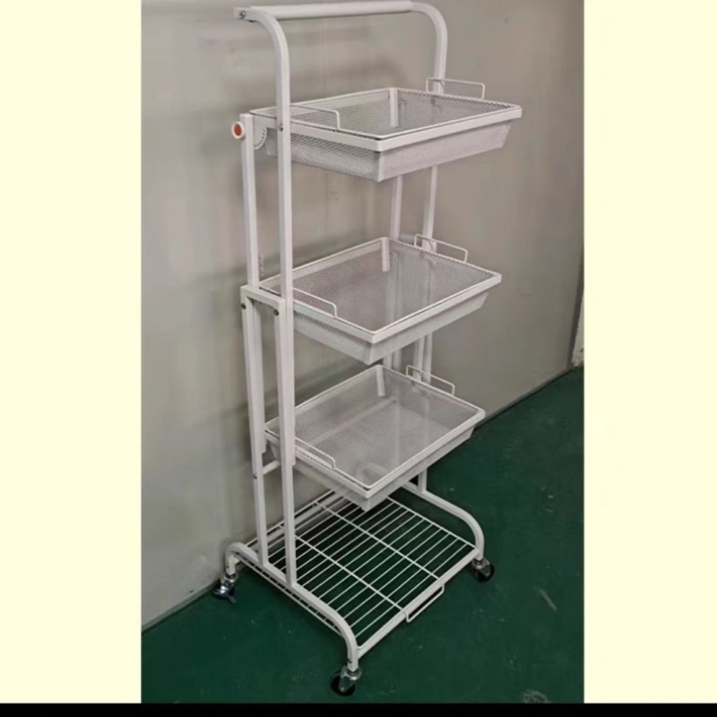 网红厨房置物架可移动水果蔬菜多层零食户外小推车可调节多肉花架