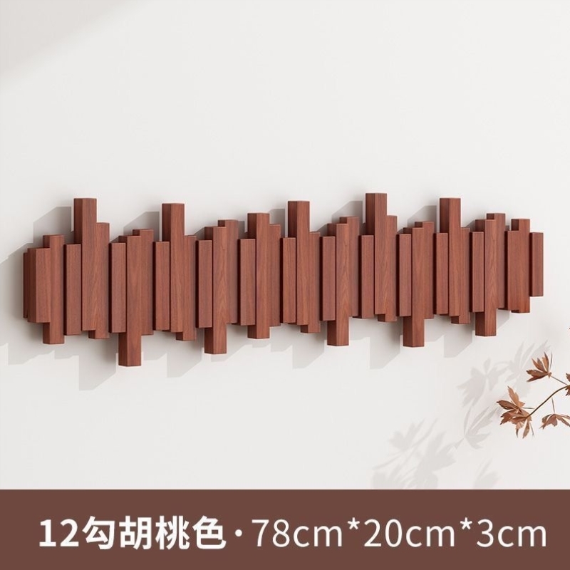 实木挂衣架钢琴键挂钩创意墙上壁挂衣钩入户门口进门玄关衣帽架