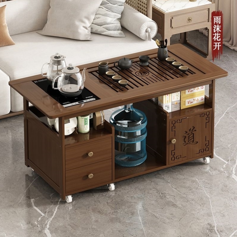 可移动茶桌阳台新款茶几客厅泡茶桌小型家用茶台一体一整套茶水柜