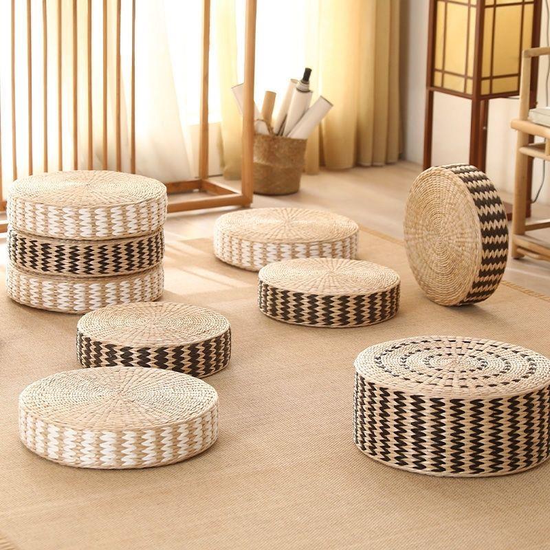 田园风蒲草手工编织蒲团