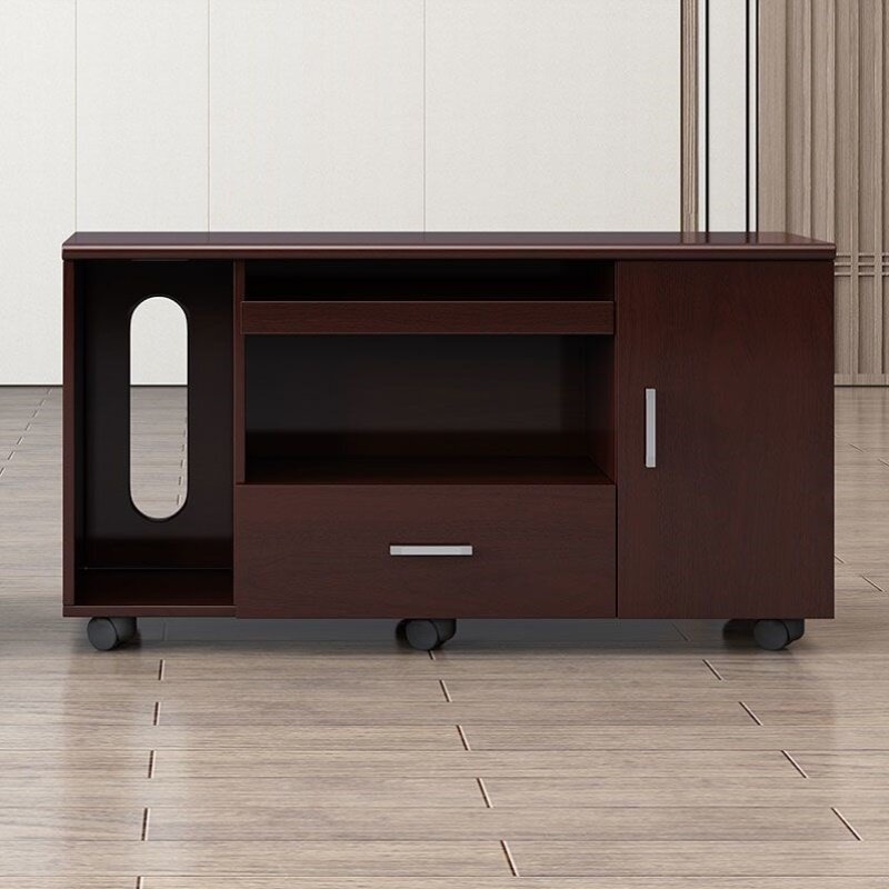 办公室侧柜带轮打印机柜子移动柜办公桌桌副柜大班台边柜矮柜