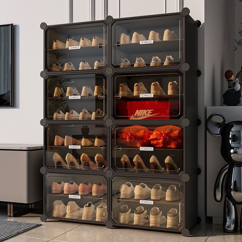 鞋盒收纳盒透明加厚省空间2024爆款收纳神器塑料家用鞋架门口多层