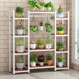 花架子室内家用阳台落地式 高档挂架 置物架铁艺客厅简约多层新款