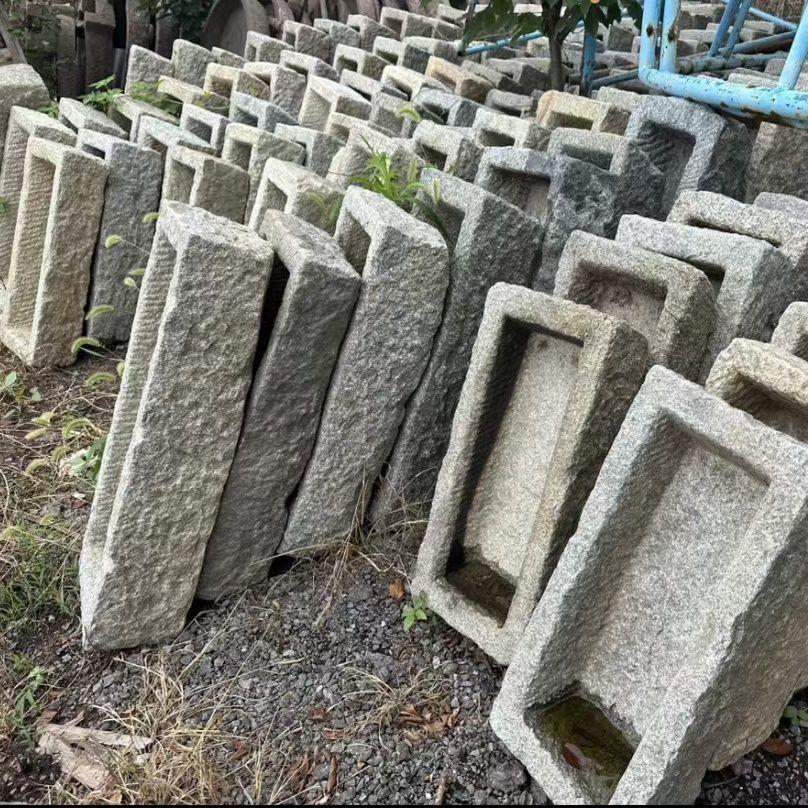 老石槽鱼缸睡莲石盆方形
