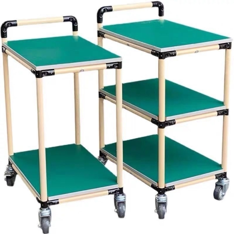 定制防静电周转车精益管工具车移动手推车车间多层物料架子工作台