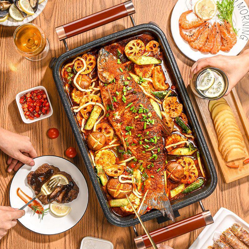 火锅烧烤一体锅家用电烤